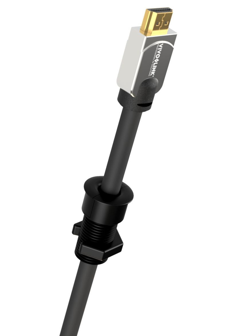 Solution For Cables Through Desks Black Large Up To 55mm