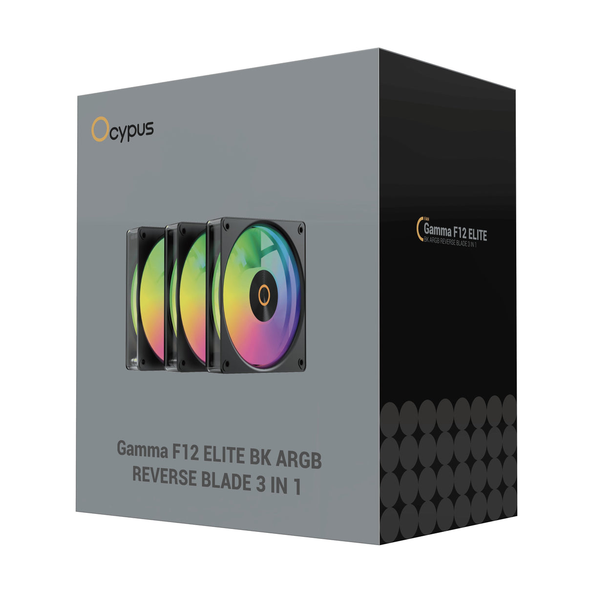 Ocypus Gamma F12 Elite Argb (Negro, Reverse, Pack De 3, 120 Mm) Gamma-F12-Bk3am01e-Gl