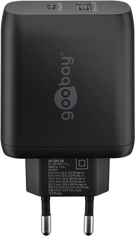 EAN 4040849654091 - Goobay 65409 cargador de dispositivo móvil Teléfono móvil, Portátil Negro Corriente alterna Interior imagen 2