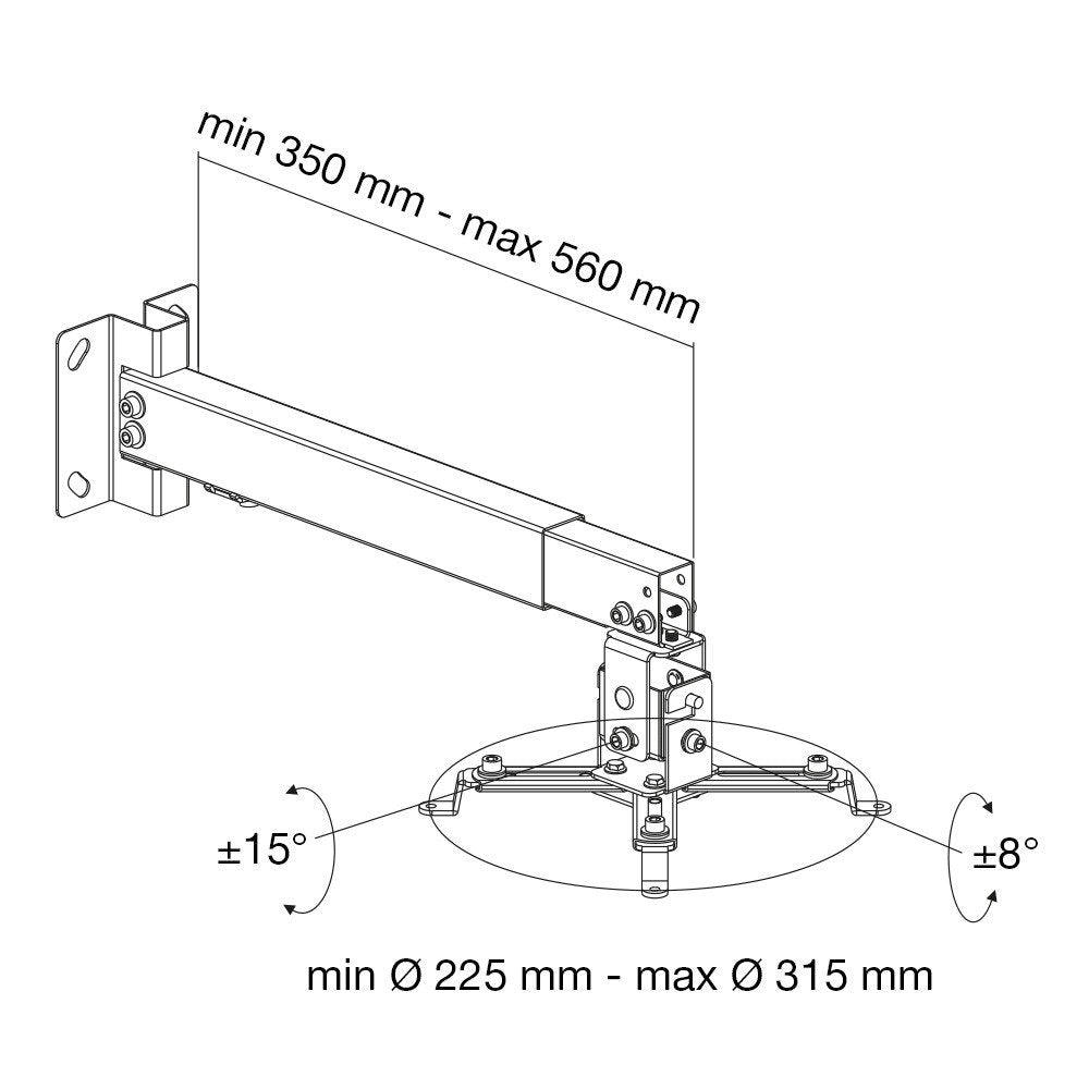 Cilling Projector Mount 43-65cm 20kg
