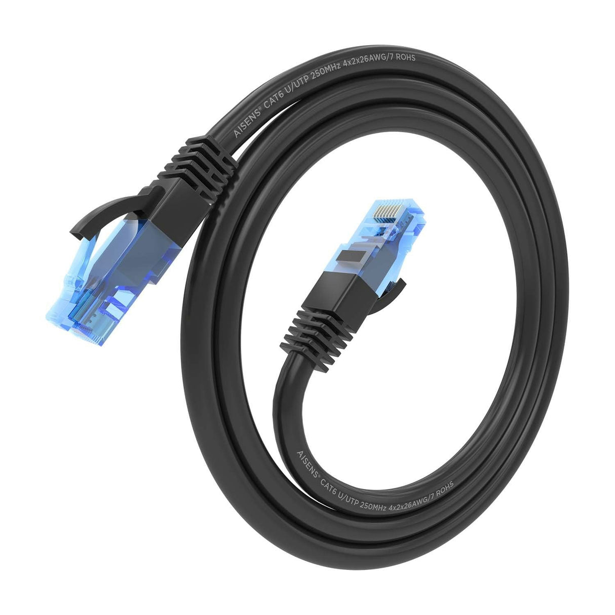 Aisens Cable De Red Rj45 Cat.6 Utp Awg26 Cca - 0.75m - Negro