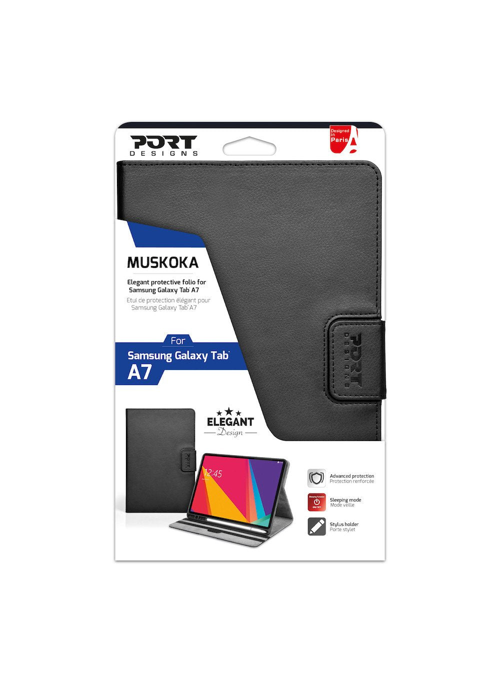 Port Designs 201413 Funda Para Tab Galaxy Tab A7 Folio Negro
