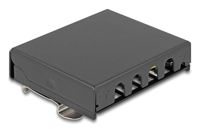 Carcasa Vacía 4 Port Para Keystone Rj-Module Negro - Zur Montaje An Mesa, Pared O Carril Din