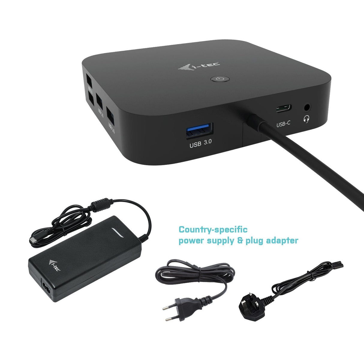 I-Tec Usb-C Hdmi Dp Dock Pd100waccs 2x Lcd Dock + Charger-C112w