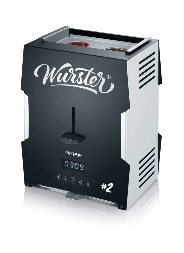 Parrilla Eléctrica Severin Wurster Wt 5005, Negro/Gris, 2.000 Vatios, Parrilla Para Salchichas 4008146028328
