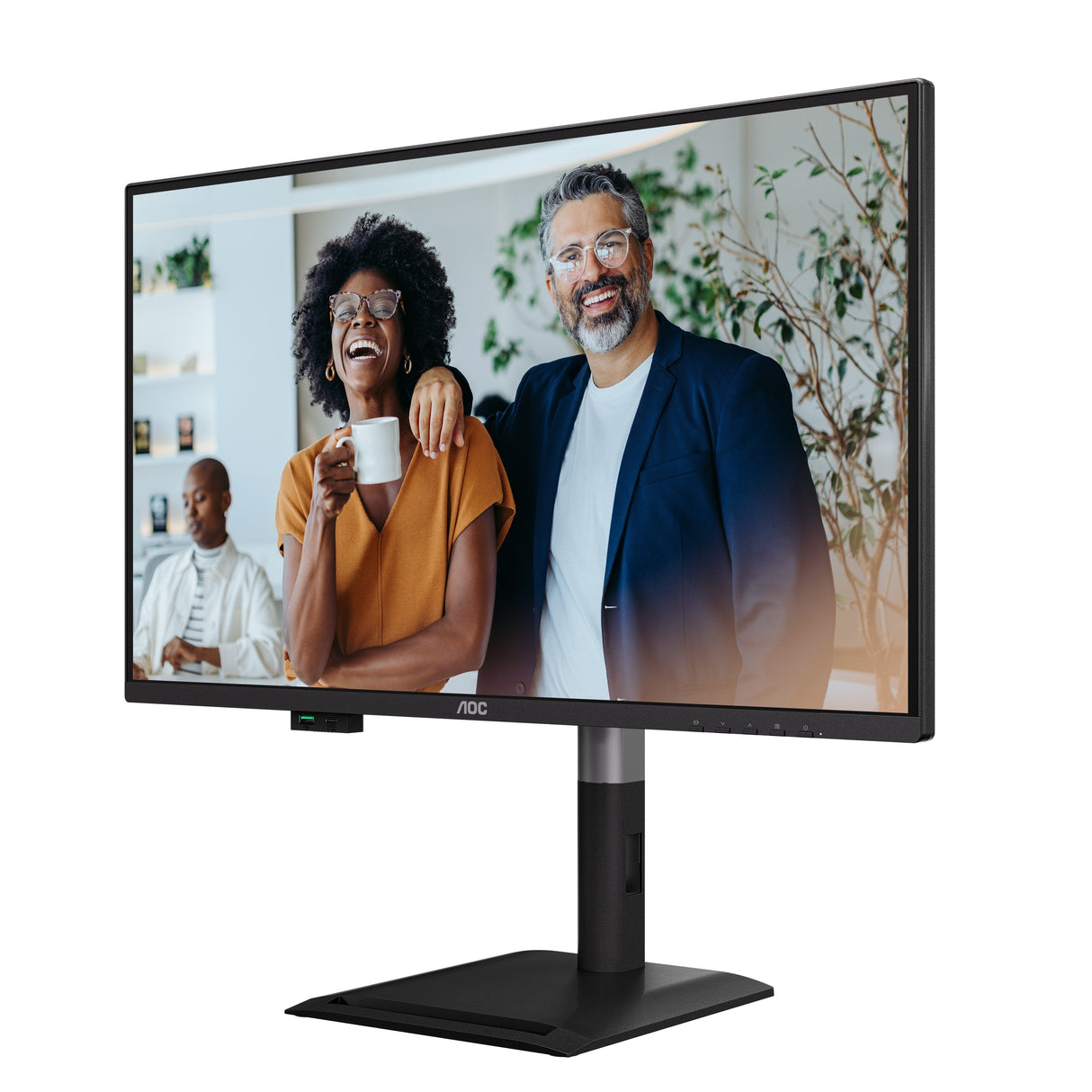 Aoc Q27p4cv 27" Ips Qhd 120hz 4ms Hdmi 2.0 Dp Usb C Dp Alt Mode Pd 96w Has