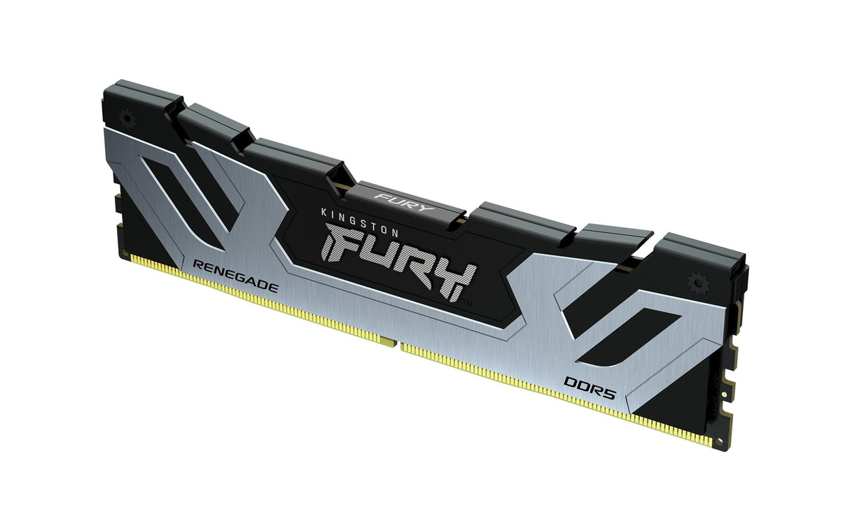 Memoria Kingston Fury 24 Gb 24x1gb Ddr5-8800, Ram Plateado/Negro, Kf588cu42rs-24, Renegade, Intel Xmp Kf588cu42rs-24