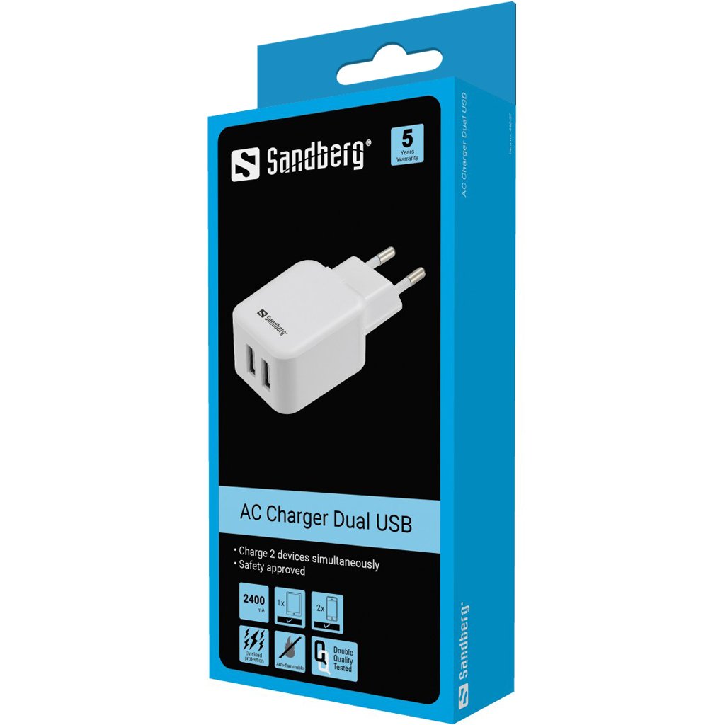 EAN 5705730440571 - Sandberg 440-57 cargador de dispositivo móvil MP4, Smartphone, Tableta Negro, Blanco Corriente alterna, U imagen 3