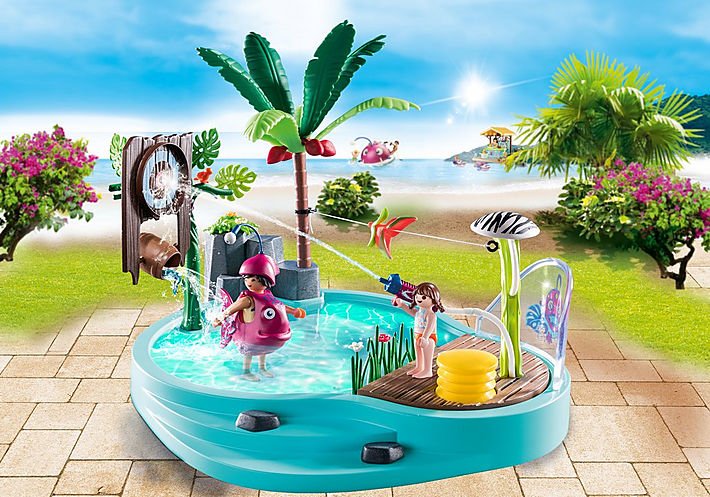 Playmobil 70610 Family Fun - Bonita Piscina Con Salpicaduras De Agua