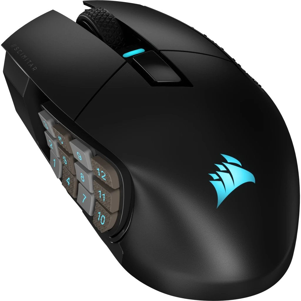EAN 0840006600329 - Corsair SCIMITAR ELITE WIRELESS ratón Juego mano derecha RF Wireless + Bluetooth + USB Type-C Óptico 2600 imagen 1