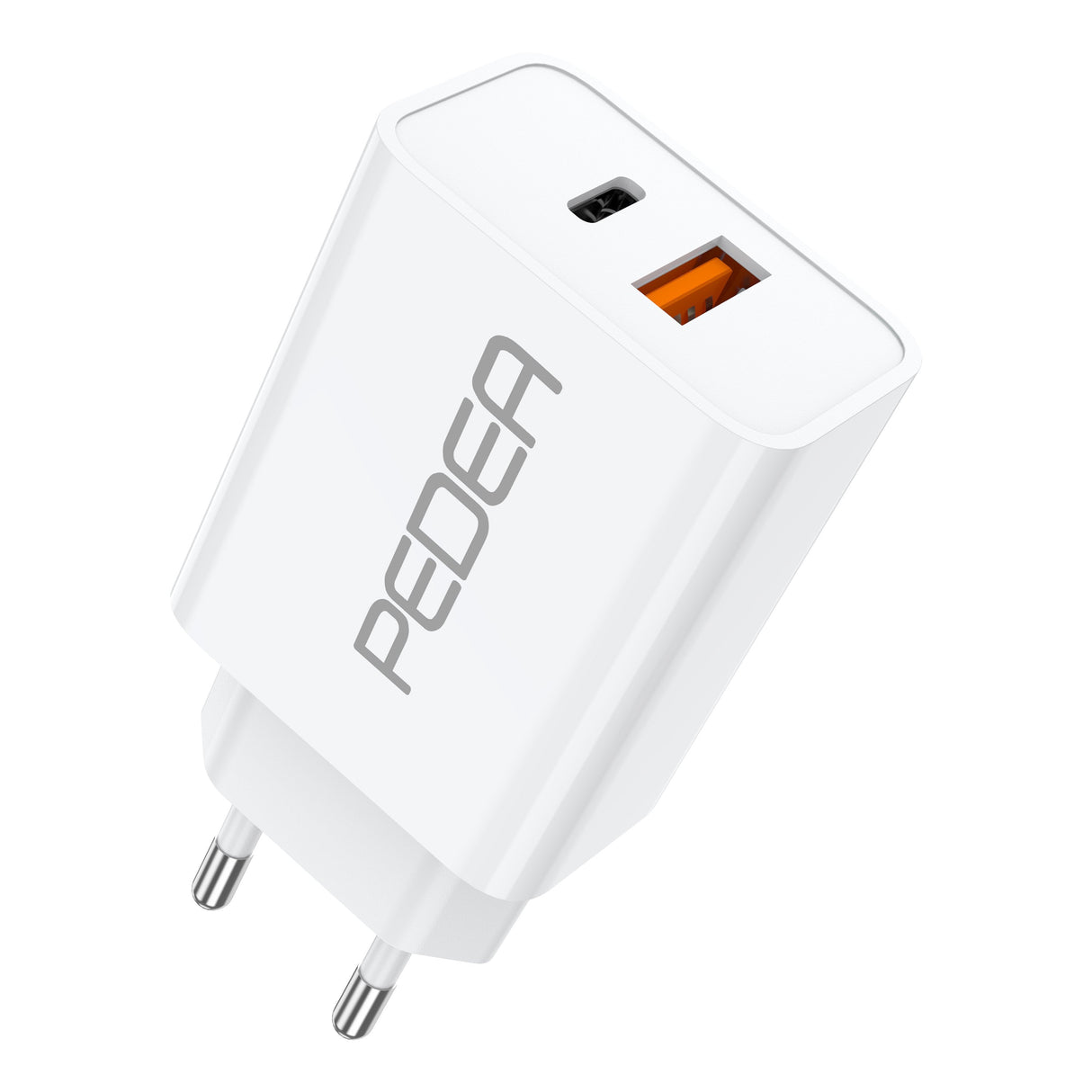 Pedea 20w Usb-C (Pd) Schnellcargador - 2-Ports Mehrfach Handy-Cargador Mit Usb-C Und Usb-A, Weiss
