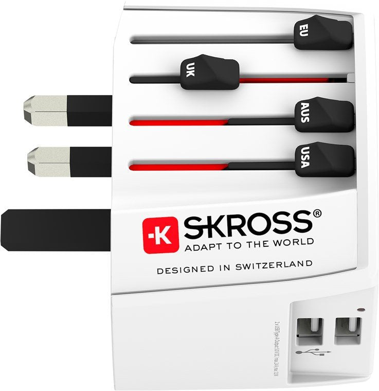 Skross 61664 Adaptador De Enchufe Eléctrico Universal Blanco