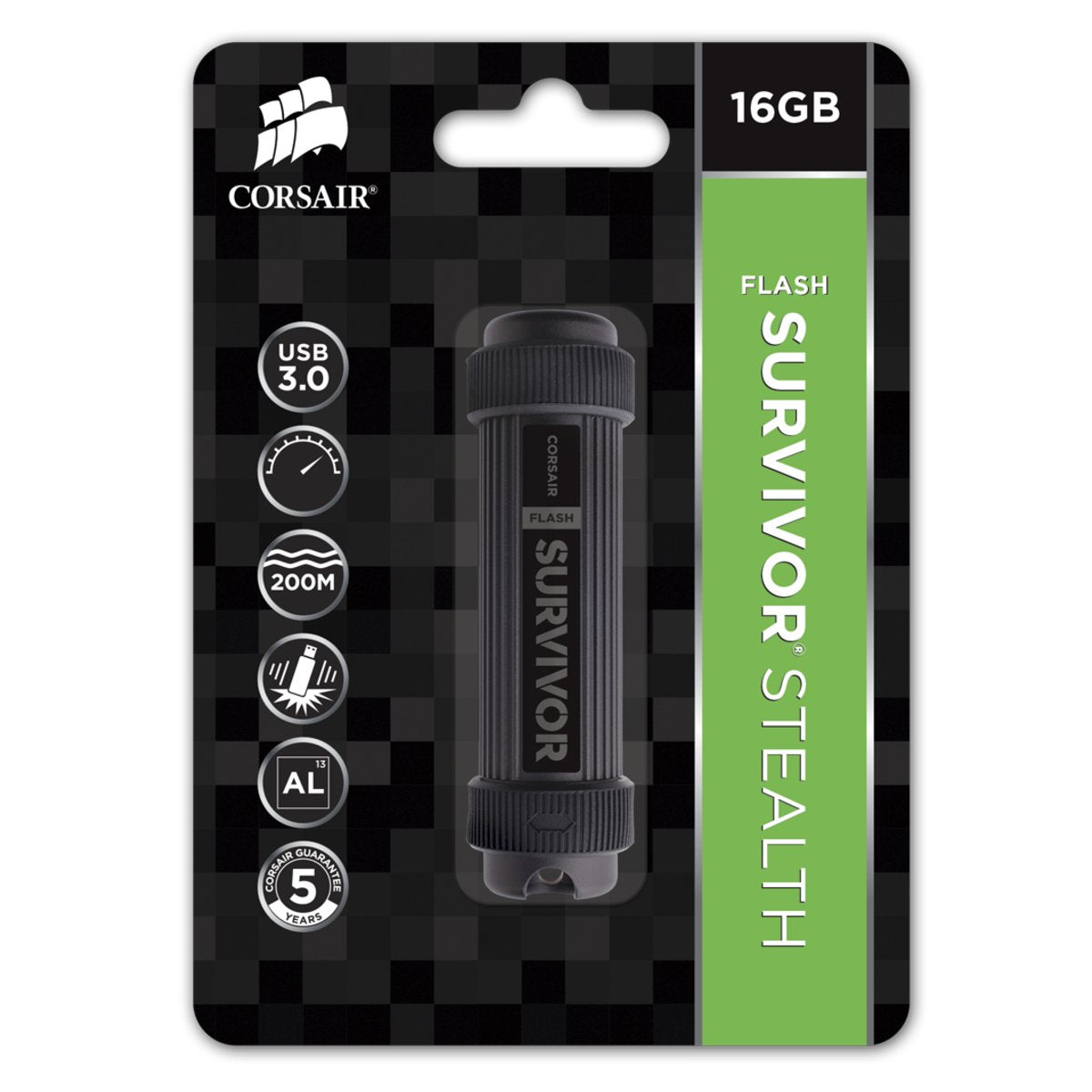 EAN 0843591066389 - Corsair Flash Survivor Stealth unidad flash USB 64 GB USB tipo A 3.2 Gen 1 (3.1 Gen 1) Negro imagen 6
