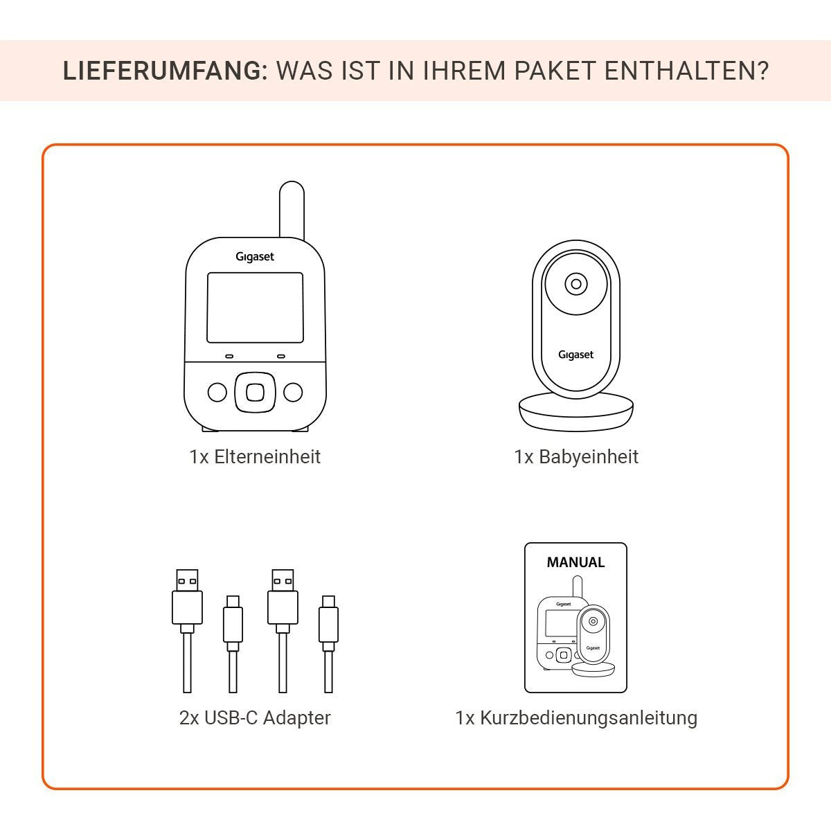 Gigaset Baby 300 Video Cream White/Warm Grey