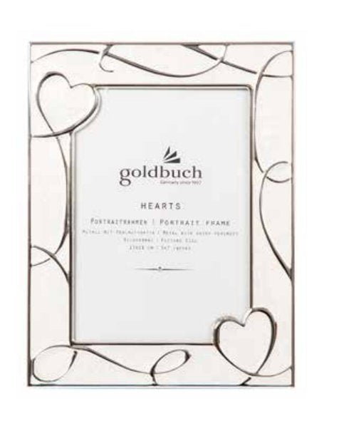 Goldbuch Hearts - Metal - Beige - Blanco - Marco Para Foto - Mesa