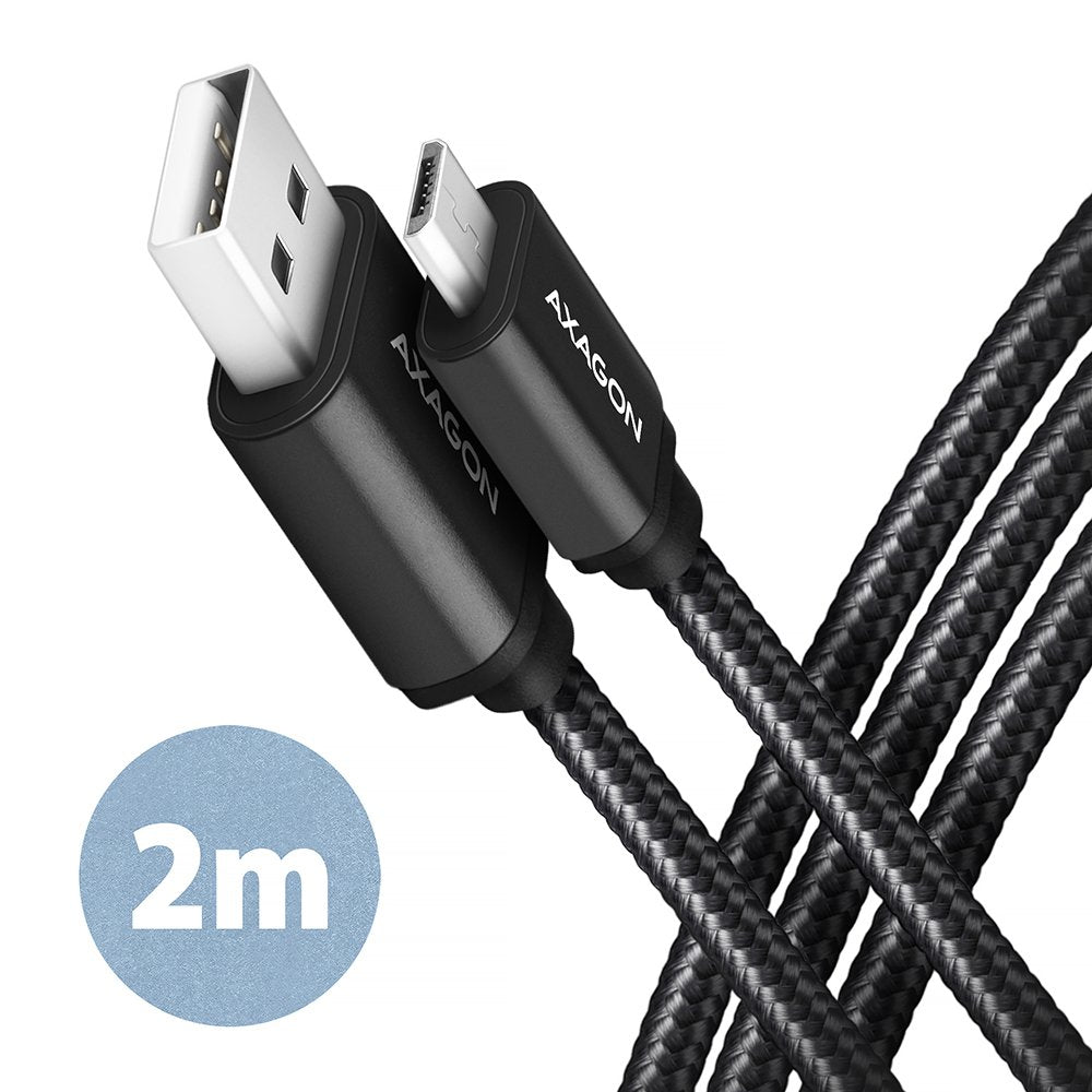 Cable Axagon Bumm-Am20ab Usb 2.0 2 M Micro-Usb B Usb A Negro