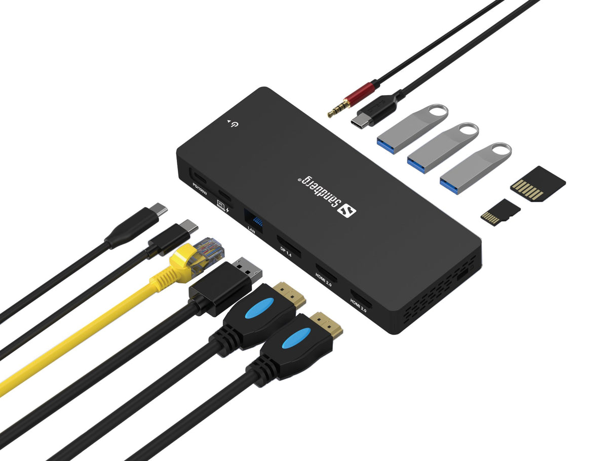 EAN 5705730136610 - Sandberg 136-61 base para portátil y replicador de puertos Alámbrico USB 3.2 Gen 1 (3.1 Gen 1) Type-C Gri imagen 3