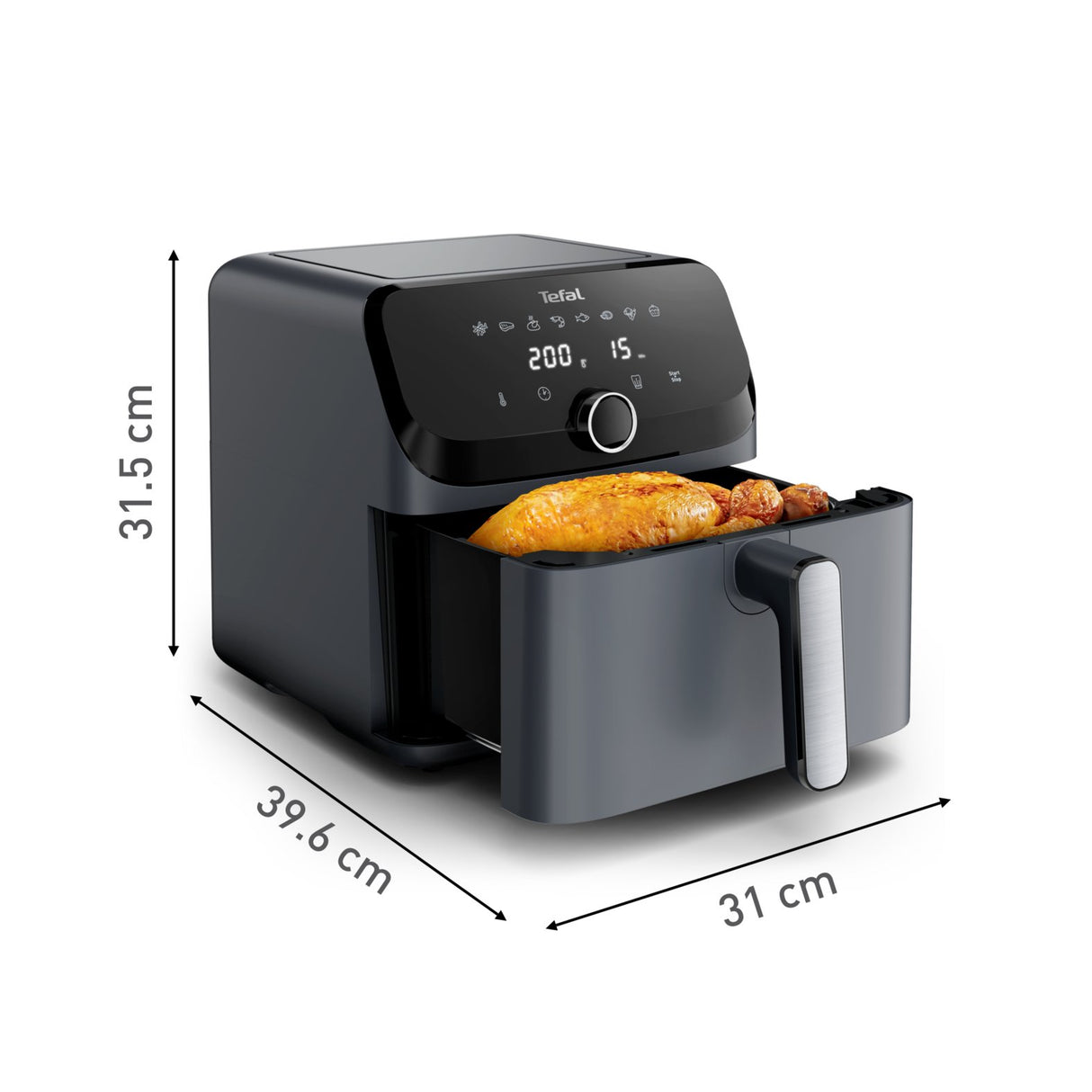 EAN 3045380026711 - Tefal Easy Fry Mega EY855BE0 freidora Sencillo 7,5 L Independiente 2020 W Freidora de aire caliente Gris imagen 11