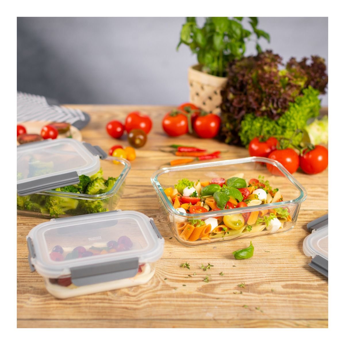 EAN 7610154240349 - KUHN RIKON 24034 recipiente de almacenar comida Rectangular Contenedor 3,21 L Gris, Transparente 3 pieza( imagen 2