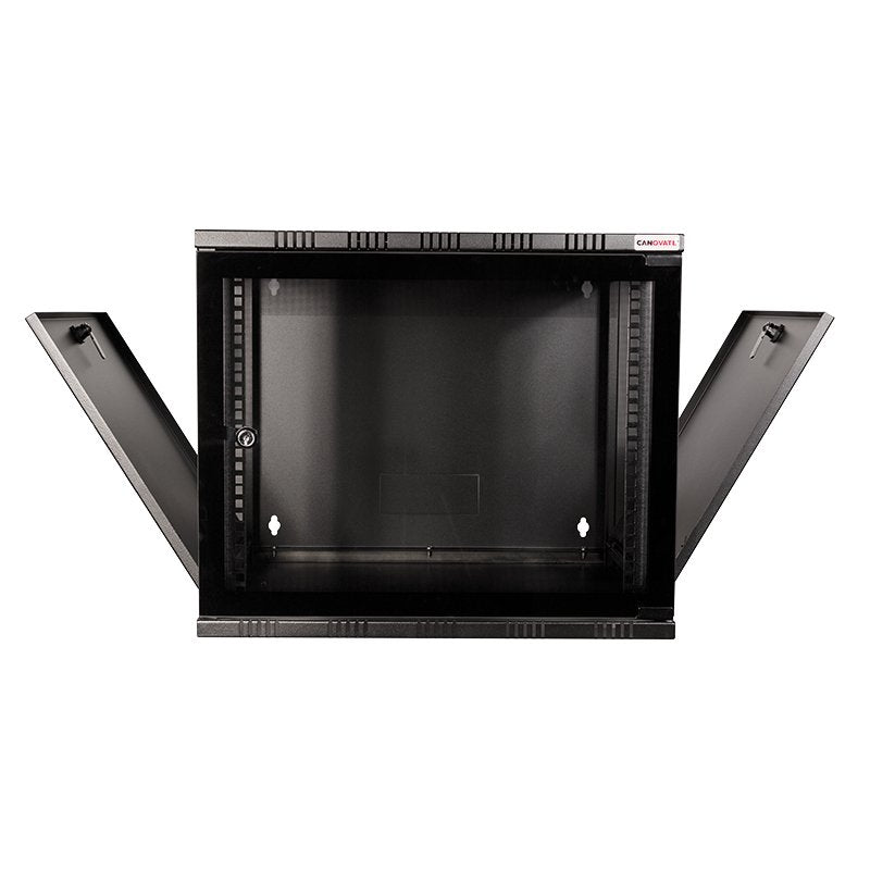 19" Wallmount Soho Box 12u 540*550, Flatpack, Negro