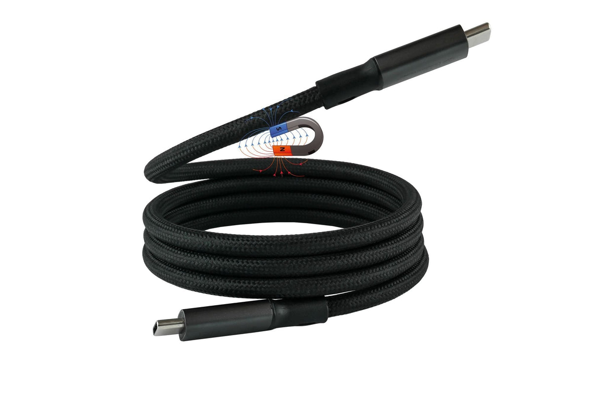 Good Connection Magnet. Usb 4.0 3x2 Usb-C Spiralk. Negro. 1m