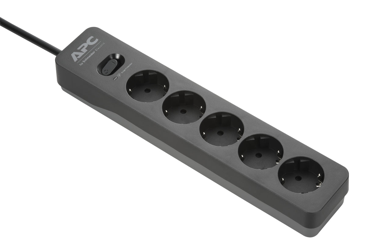 EAN 0731304347033 - APC PME5B-GR limitador de tensión Negro 5 salidas AC 230 V 1,5 m imagen 1