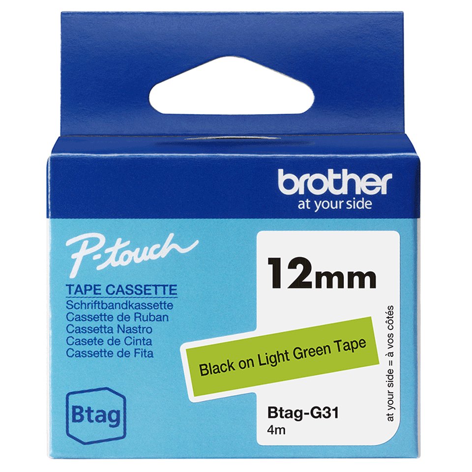 EAN 4977766836173 - Brother BTAG-G31 cinta para impresora de etiquetas Negro sobre verde imagen 1