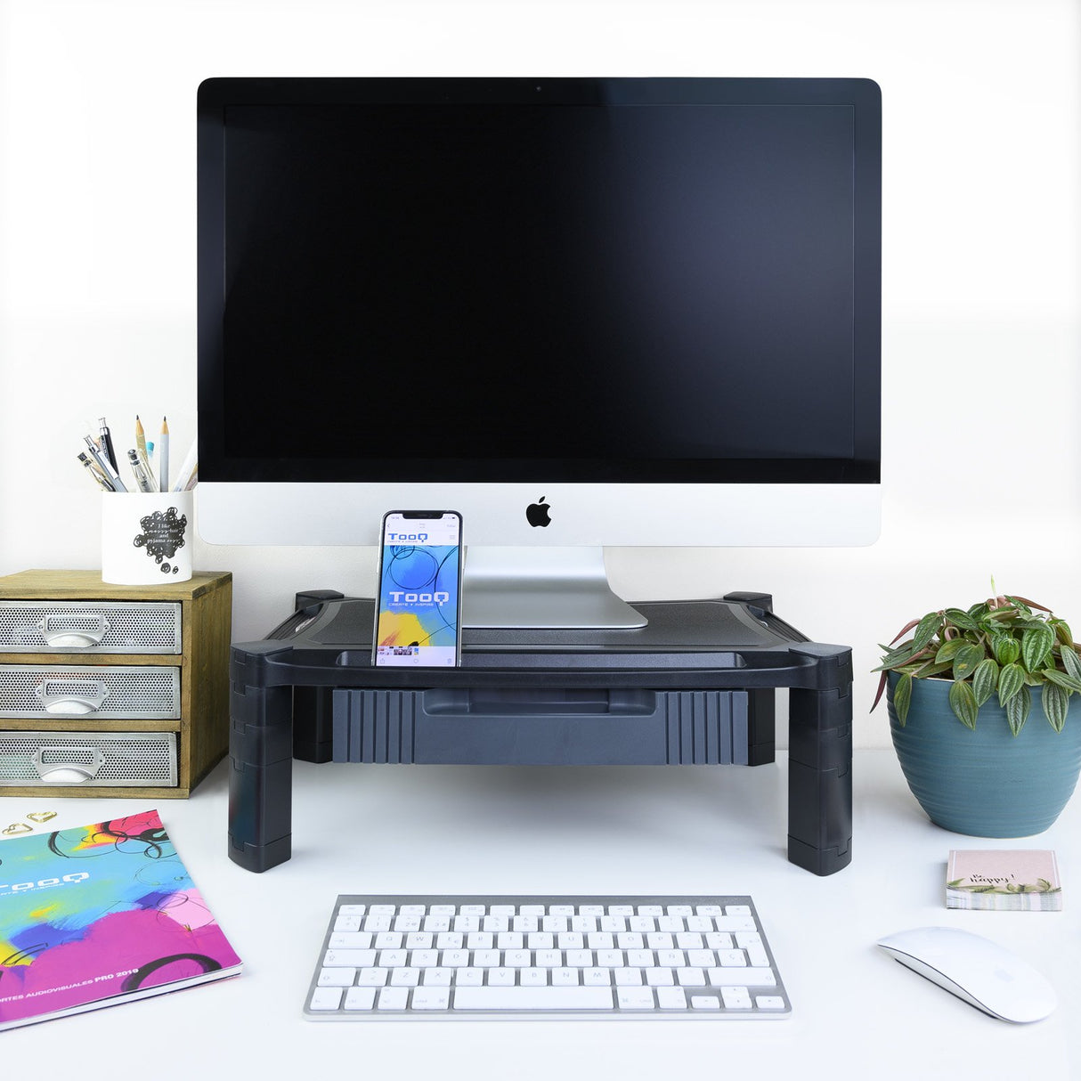 EAN 8433281009851 - TooQ MMPSSD01 soporte para monitor Escritorio Negro imagen 9