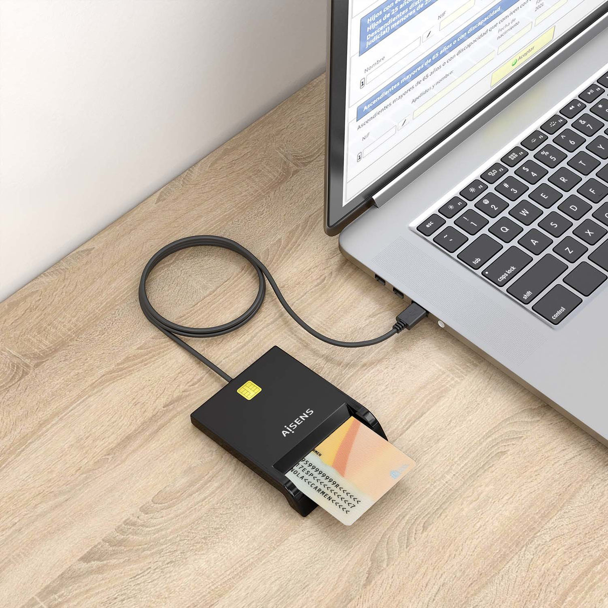 EAN 8436574709315 - AISENS ASCR-SN06-BK lector de tarjeta inteligente Interior USB USB 2.0 imagen 5