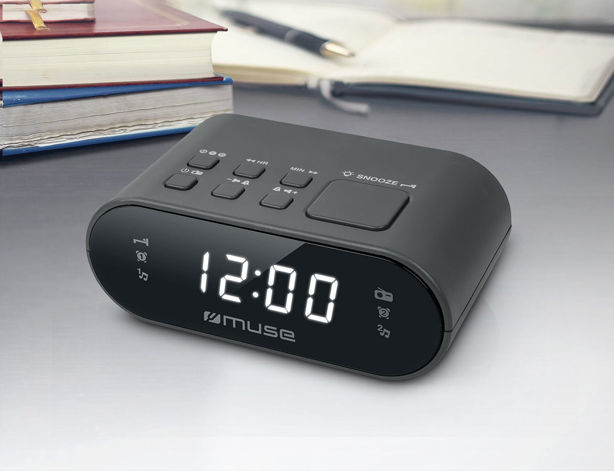 Muse M-10 Cr Negro Radio Analógica Sobremesa Fm Snooze