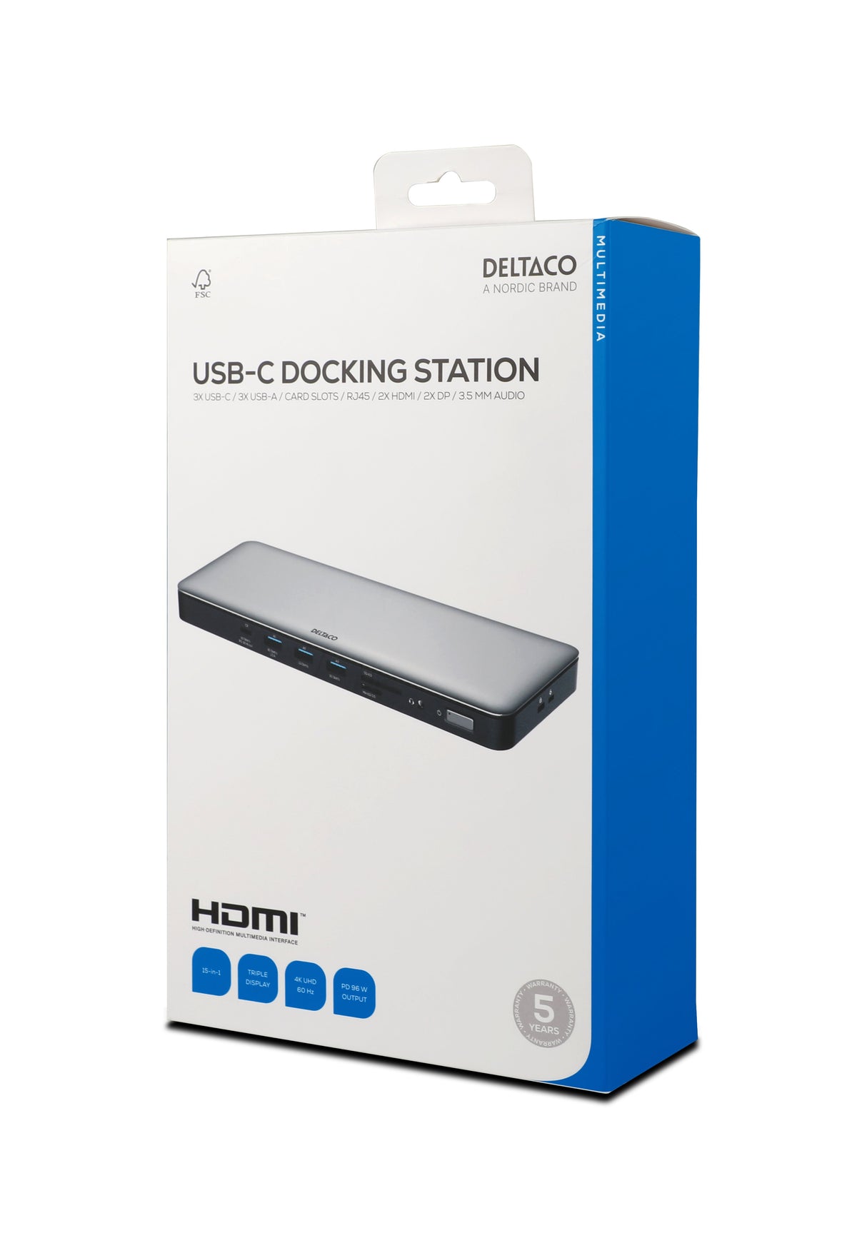 EAN 7333048060648 - Deltaco USBC-HDMI29 base para portátil y replicador de puertos USB Tipo C Plata imagen 8