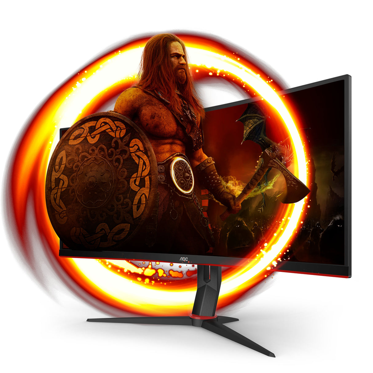 EAN 4038986117005 - AOC G2 CU34G2X/BK pantalla para PC 86,4 cm (34") 3440 x 1440 Pixeles Quad HD LED Negro, Rojo imagen 2