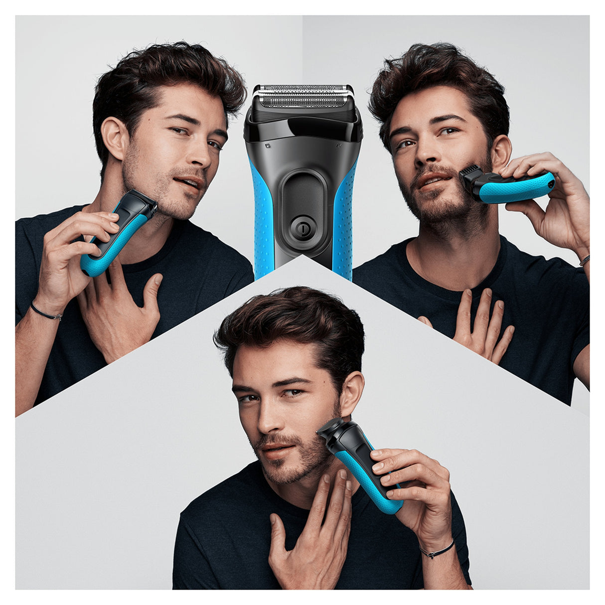 Braun Series 3 Shave&Style 3010bt Máquina De Afeitar De Láminas Recortadora Negro, Azul
