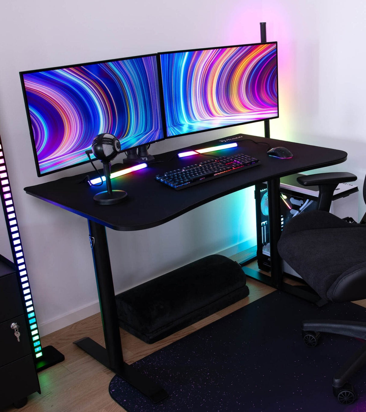 Mesa Gaming Pequeño Arozzi Arena En Negro Puro