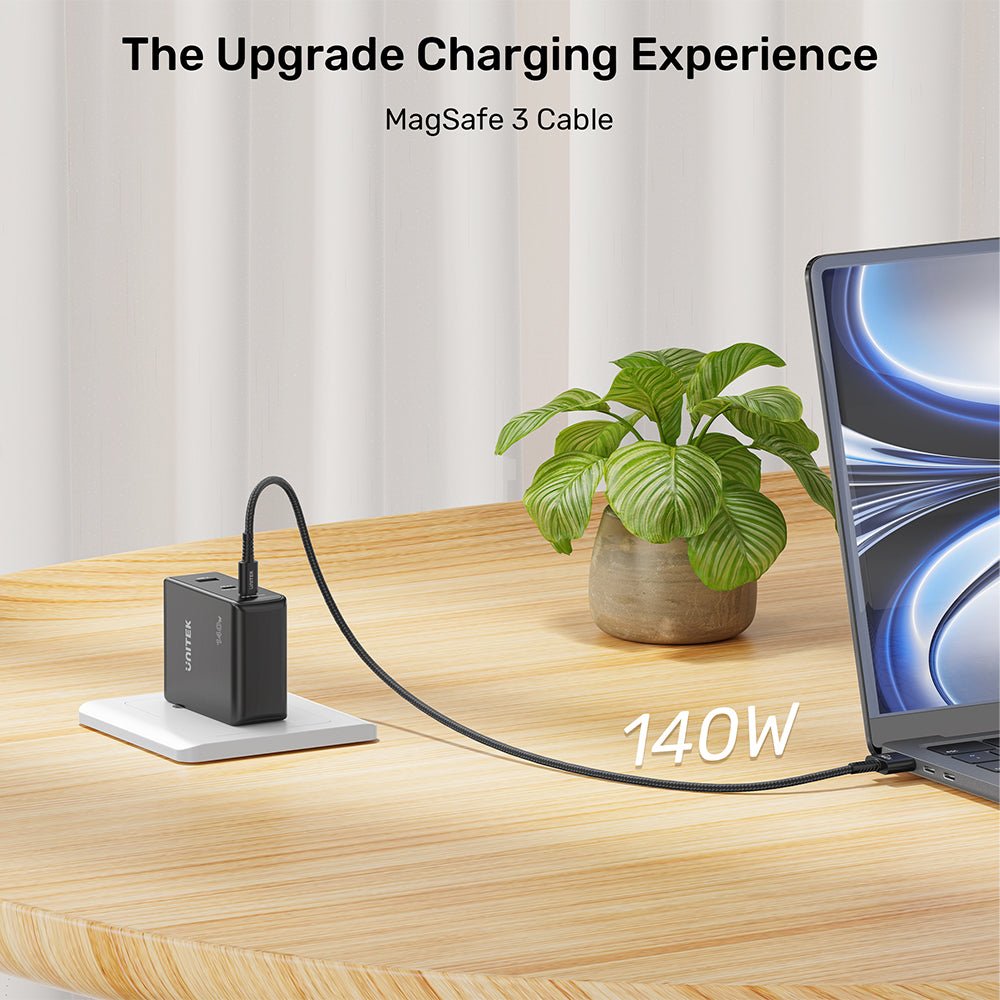 EAN 4894160050014 - UNITEK C14121BK-2M cable de transmisión Negro MagSafe 3 USB C imagen 4