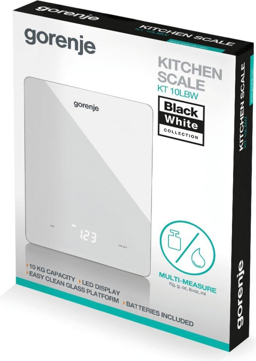 EAN 3838782552151 - Gorenje KT10LBW Blanco Encimera Rectángulo Báscula electrónica de cocina imagen 3