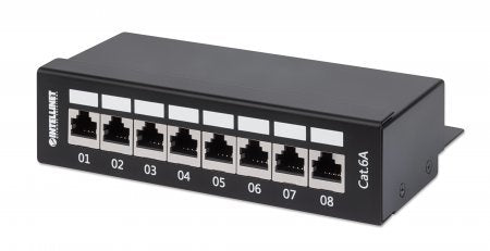 Intellinet 8-Port Cat6a Patchpanel Ftp Desktop Negro