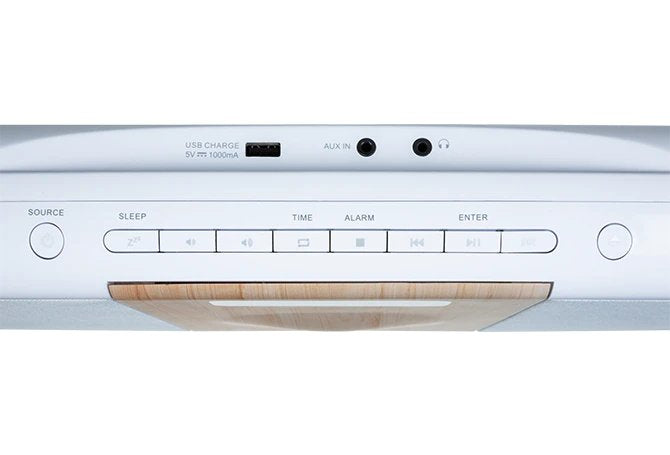 Thomson Micro Sound System Bt Cd/Mp3/Usb White Wood Finish Mic401bt