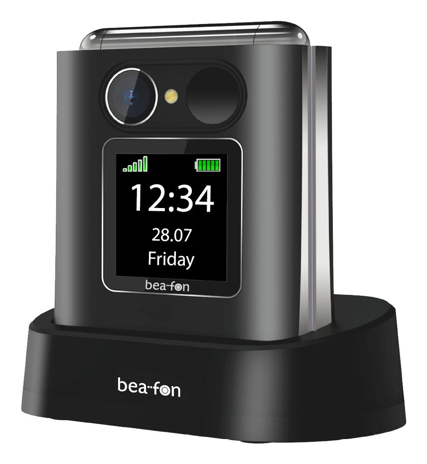 EAN 9120124822003 - Beafon Fold10 5,59 cm (2.2") 95 g Negro, Plata Teléfono para personas mayores imagen 4