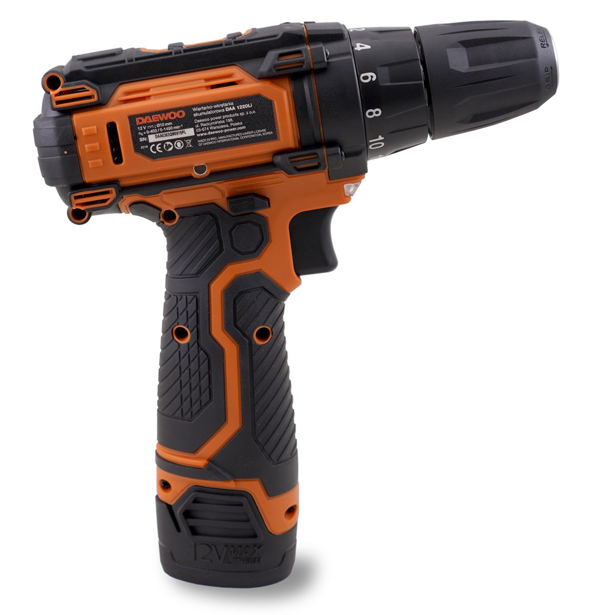 EAN 8800356877378 - Daewoo DGA 1220Li SET 1450 RPM Sin llave 1 kg Negro, Naranja imagen 7