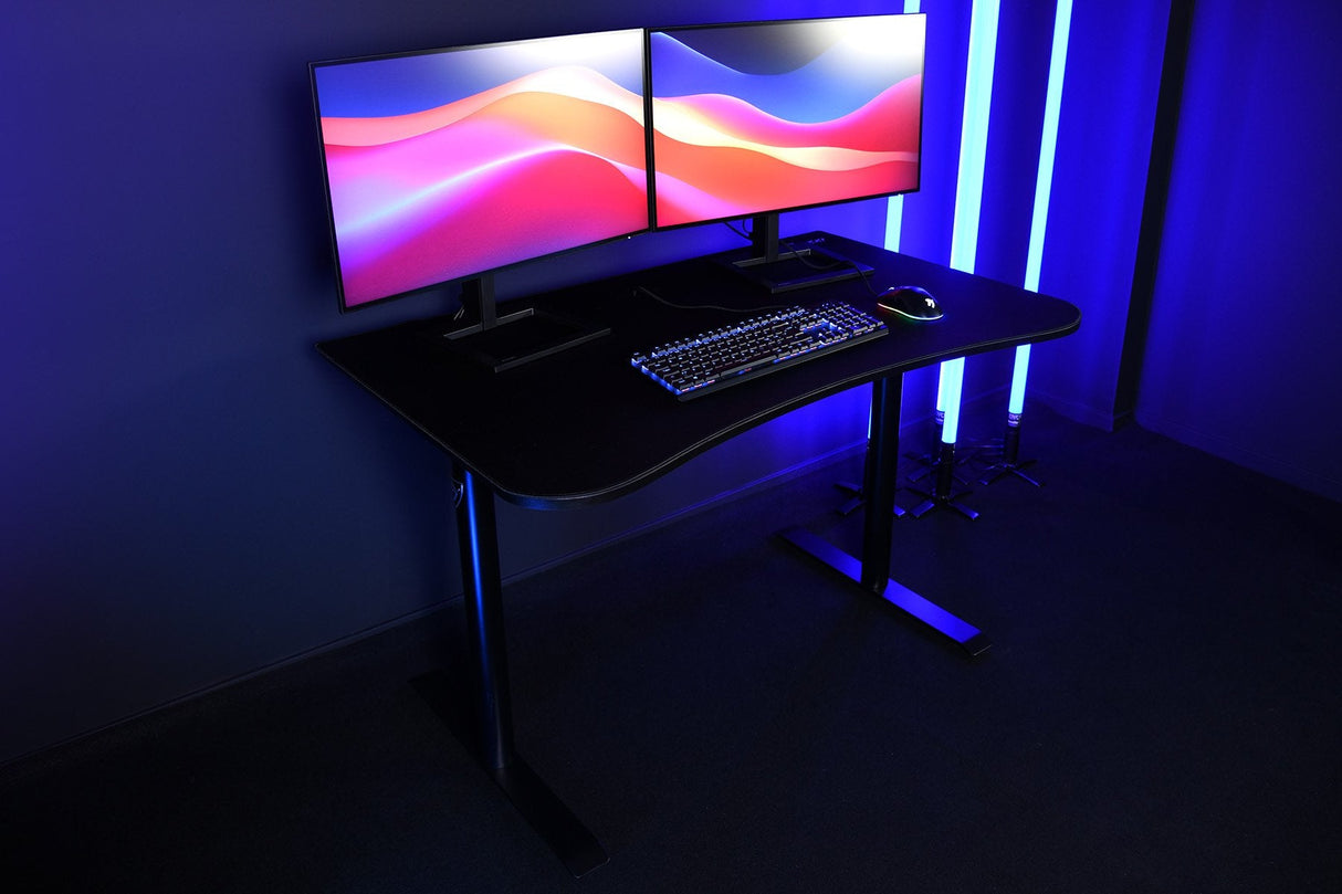 Mesa Gaming Pequeño Arozzi Arena En Negro Puro