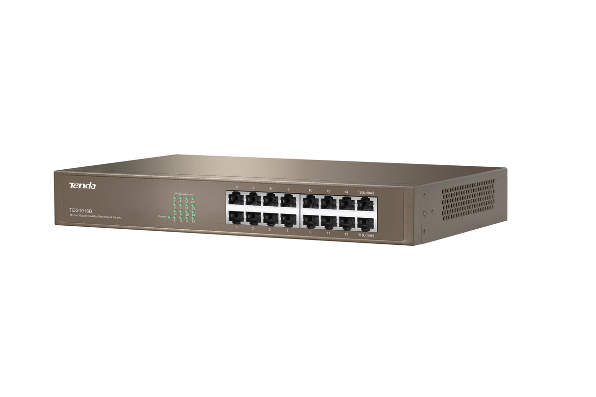 Tenda Switch 16 Puertos Gigabit Teg1016d 10/100/1000 Rack