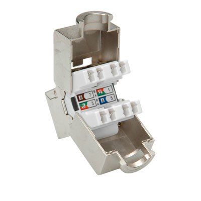 Kat.6 Class E Keystone Apantallado Sin Herramientas Plateado