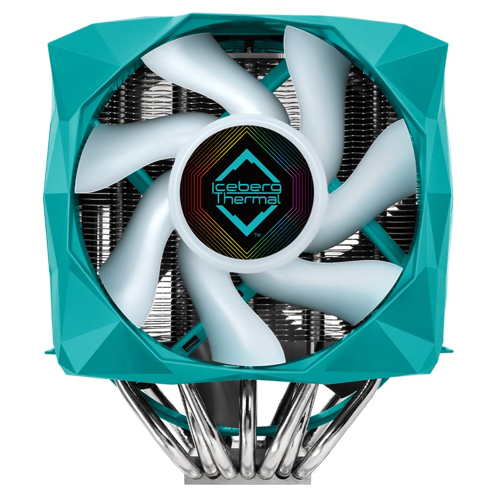 EAN 1230000071277 - Iceberg Thermal IceSLEET X7 Dual Procesador Enfriador 12 cm Verde azulado 1 pieza(s) imagen 2