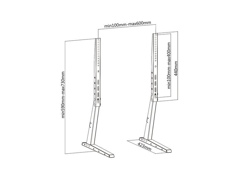 EAN 4251364706558 - PureMounts PM-TVS-02 soporte para monitor 165,1 cm (65") Escritorio Negro imagen 3