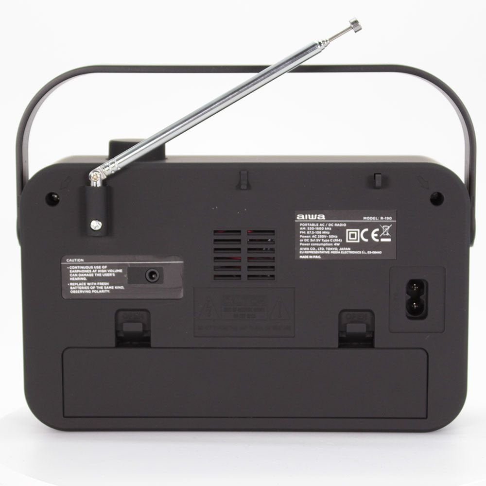 EAN 8435256896848 - Aiwa R-190RD radio Portátil Analógica Negro, Rojo imagen 3