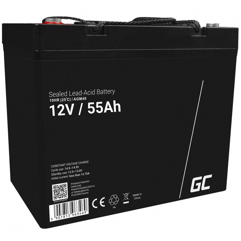 EAN 5907813963469 - Green Cell AGM49 batería de vehículos AGM (Separador de fibra de vidrio absorbente) 55 Ah 12 V Barcos/rec imagen 1