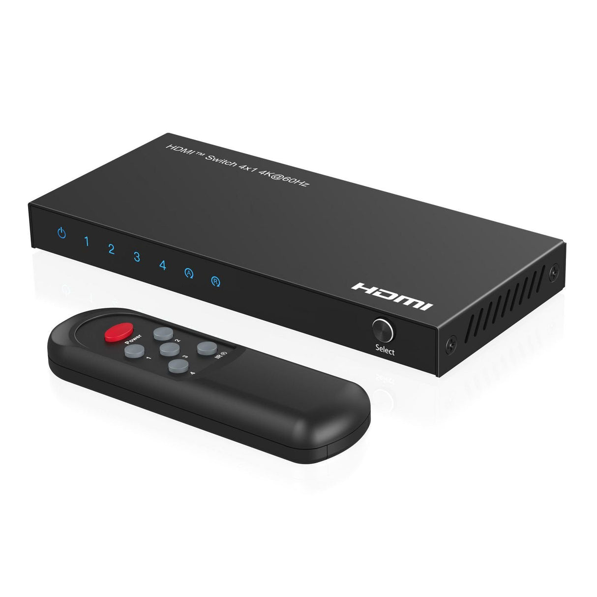 4k@60hz Hdmi Switch 4x1, Hdcp - 2.2, W/ Remote Control - Warranty: 300m