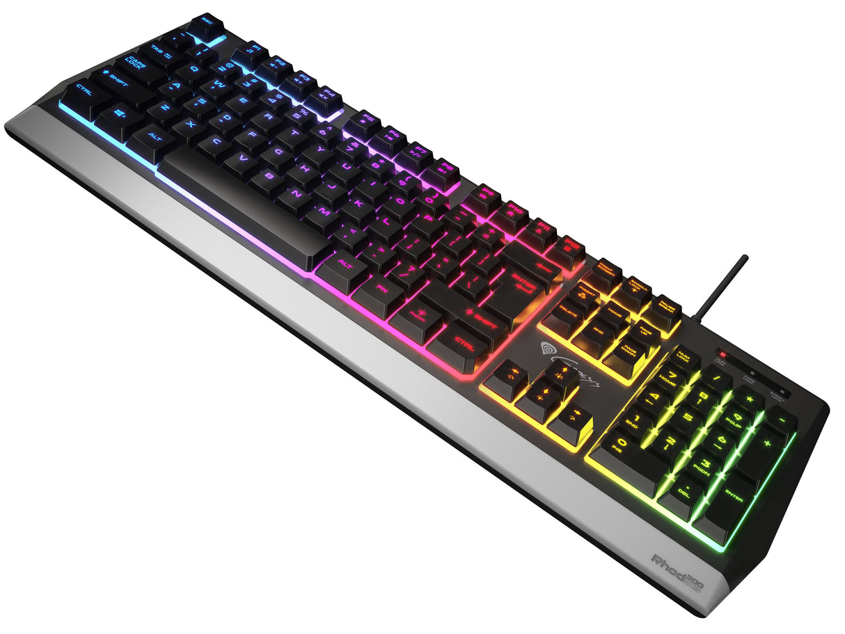 Natec Genesis Teclado (Ingles) Gaming Keyboard Rhod 300 Rgb Us Layout