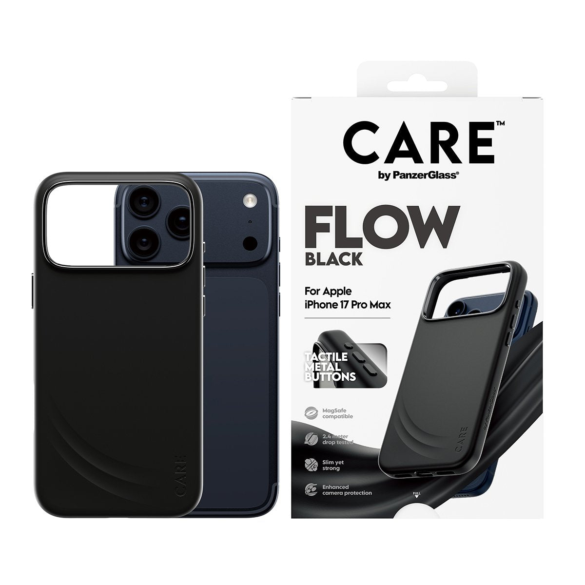 Panzerglass Care By ® Flow Case Black W. Magsafe Iphone 17 Pro Max Funda Para Apple - Iphone 17 Pro Max Negro